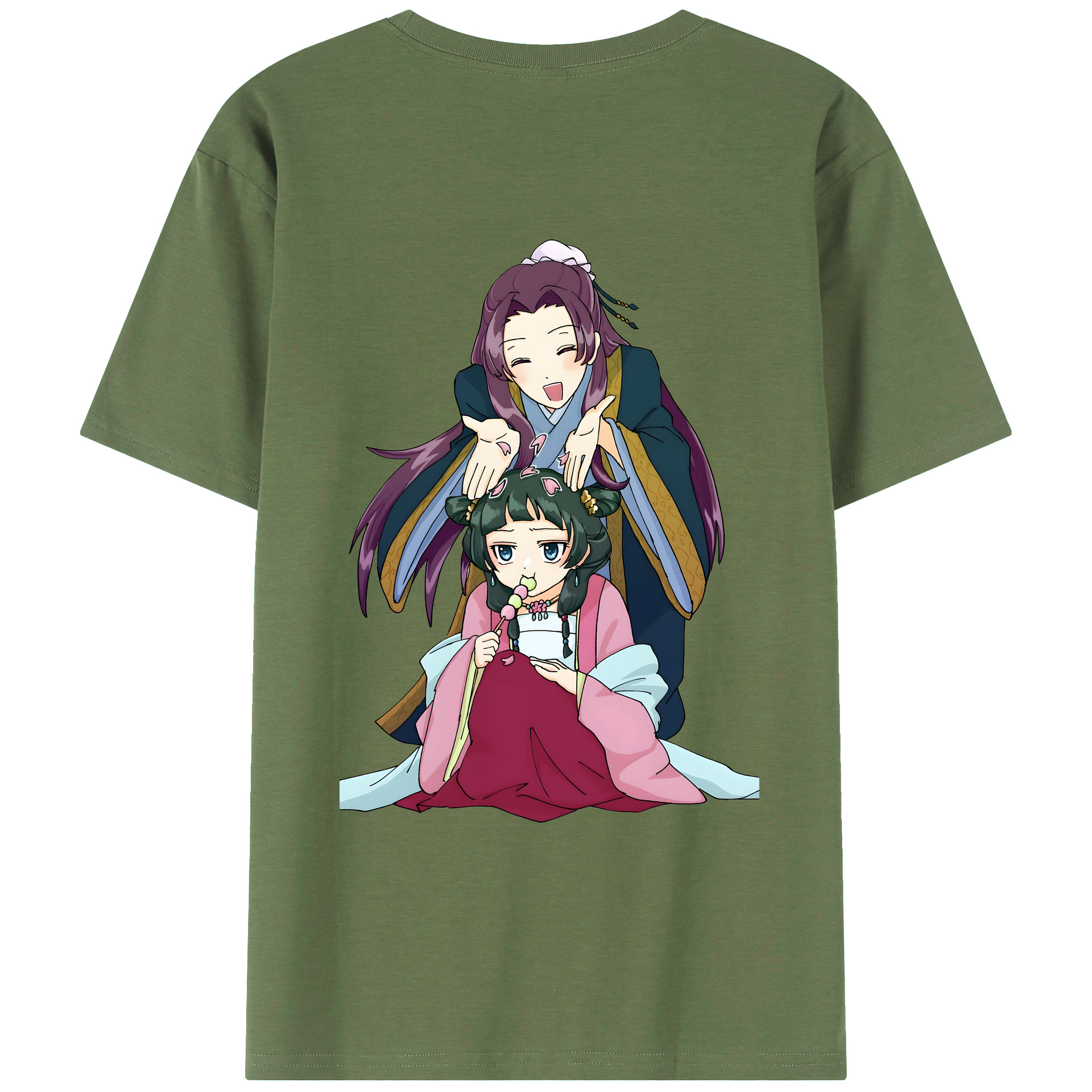 （画像用） 薬屋のひとりごと The Apothecary Diaries 綿100％ メンズ半袖Tシャツ（バックプリント） 通気性